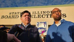 Pritzker, Benton’s GOP challenger weigh in calls for resignation