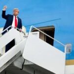 Trump leaves NATO on old Air Force One, repeats claims he’s Iran’s no. 1 target